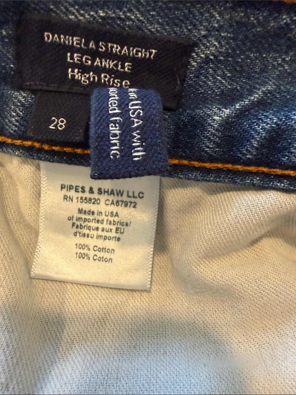 Veronica Beard Daniela Straight Leg Ankle Jeans High Rise Size 28 - Picture 7 of 7